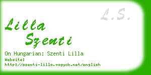 lilla szenti business card